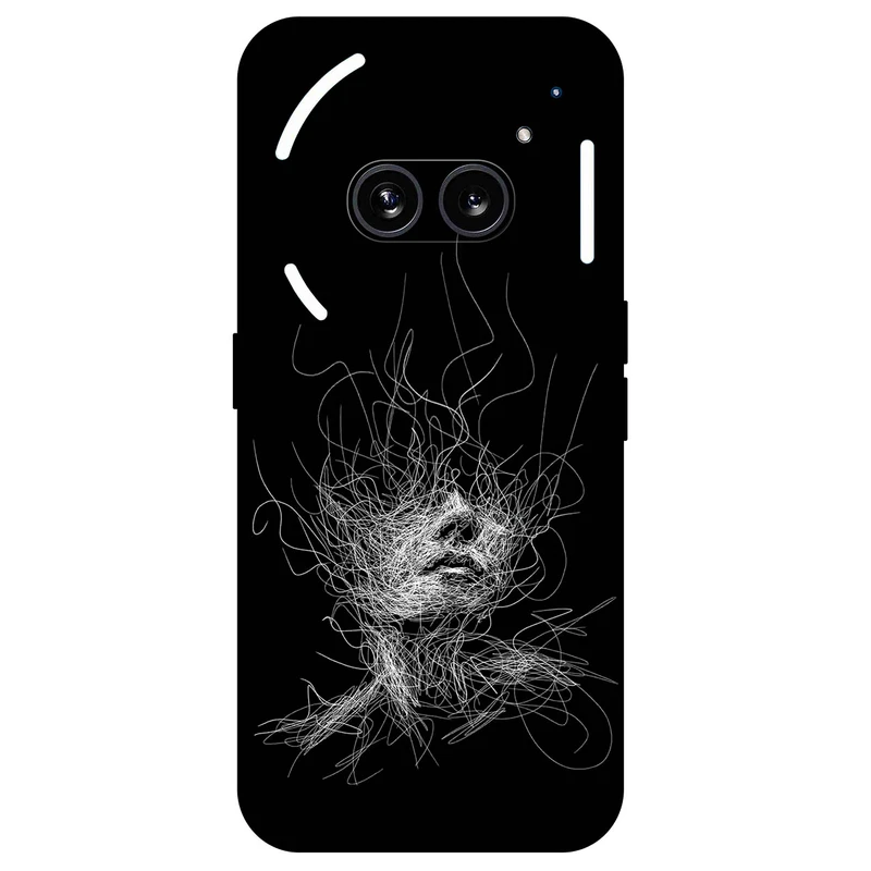 کاور مگافون طرح اسکچ صورت مدل 7423 مناسب برای گوشی موبایل ناتینگ Phone 2a