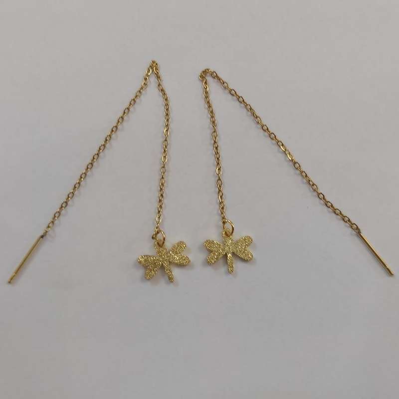 گوشواره زنانه مدل بخیه طرح شاپرک کد moth113