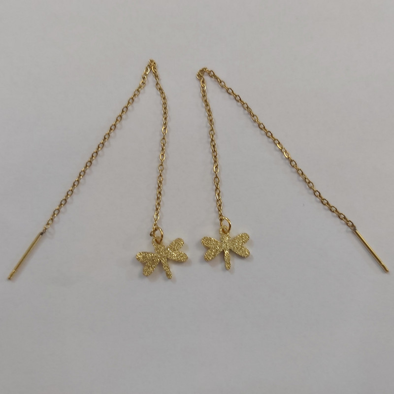 گوشواره زنانه مدل بخیه طرح شاپرک کد moth113