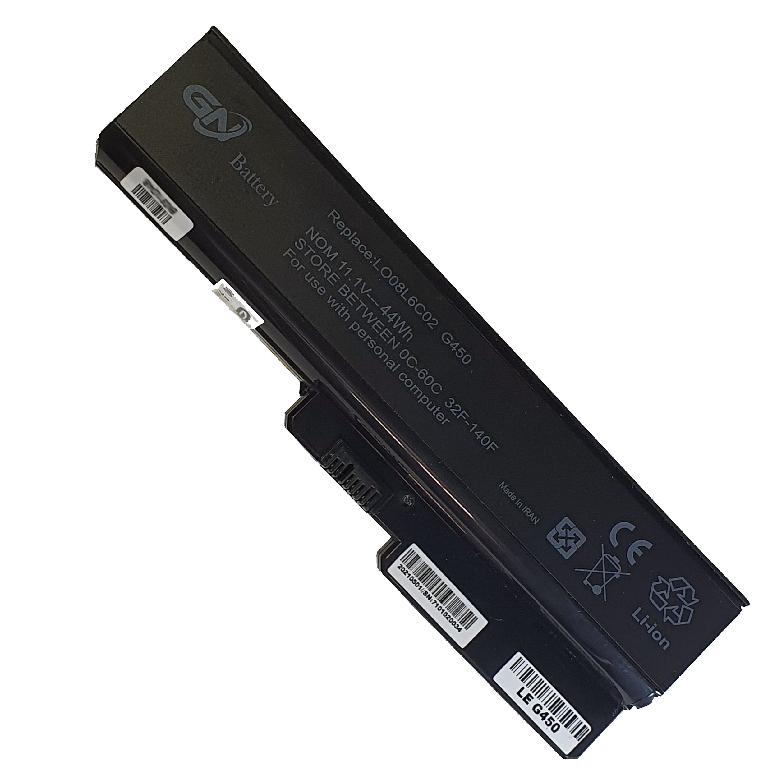 باتری لپ تاپ 6 سلولی گلدن نوت بوک جی ان مدل G450 مناسب برای لپ تاپ لنوو G430/ G450/ G530/ G550