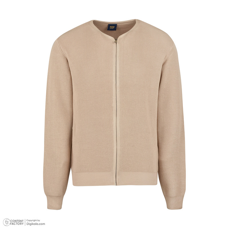 ژاکت مردانه پاتن جامه مدل 336021030403999 رنگ کرم