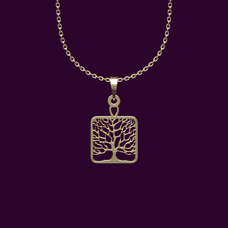 گردنبند طلا 18 عیار زنانه مدوپد مدل درخت کد NN2-1-1024