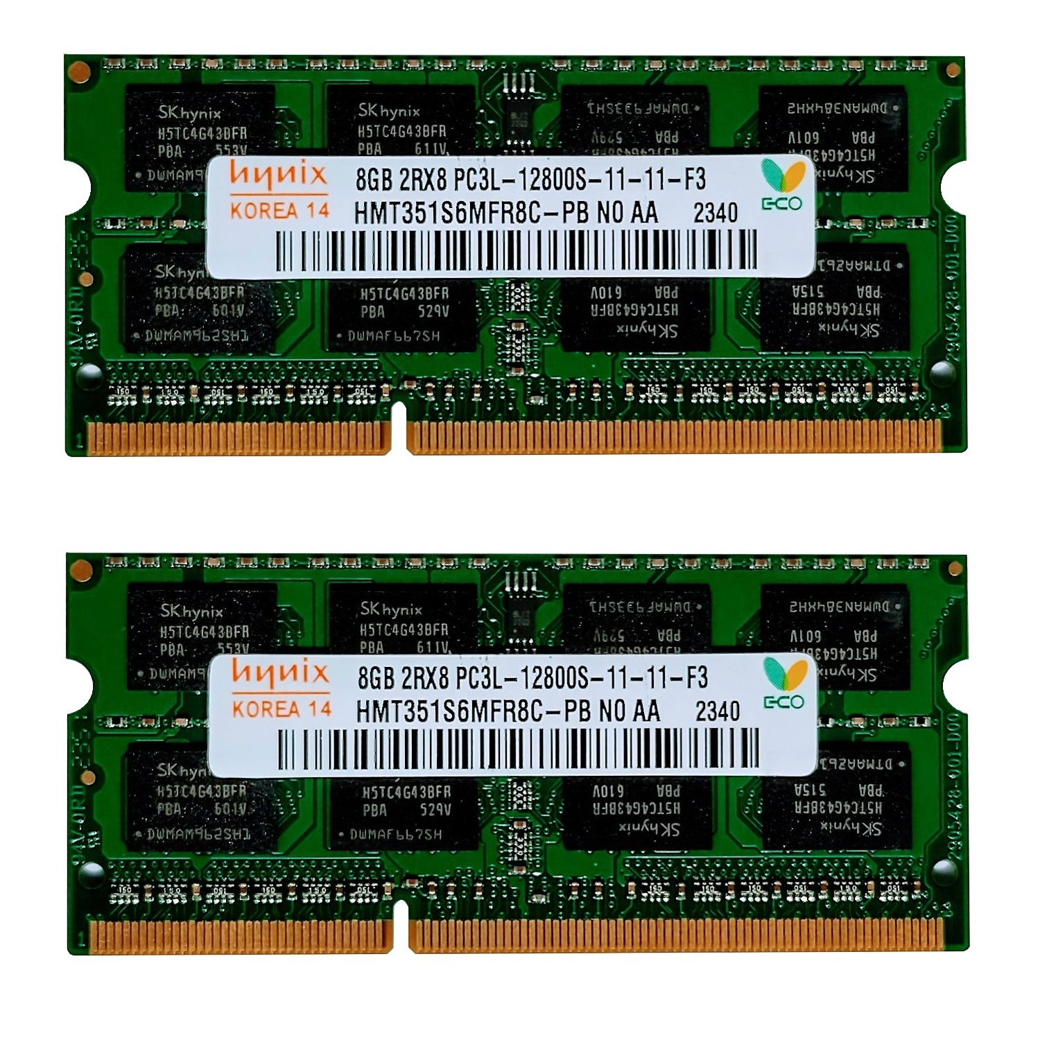 رم لپ تاپ DDR3 تک کاناله 1600 مگاهرتز CL11 هاینیکس مدل PC3L-12800U ظرفیت 8 گیگابایت بسته دو عددی