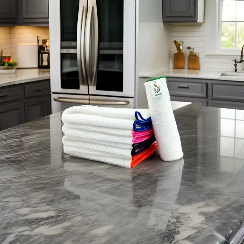 دستمال آشپزخانه ابراف مدل میکروفایبر ABS405 بسته 5 عددی