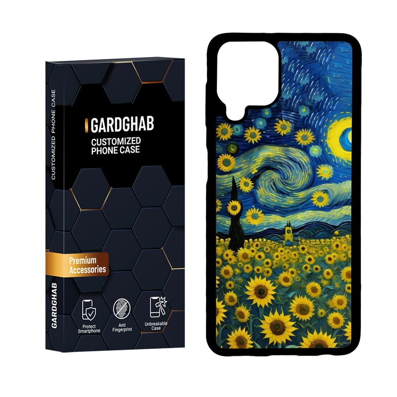   کاور گارد قاب مدل پشت گلس هنری مناسب برای گوشی موبایل سامسونگ Galaxy A22 4G