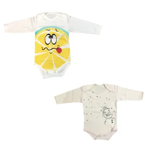 بادی آستین بلند نوزادی مدل 4412 مجموعه 2 عددی