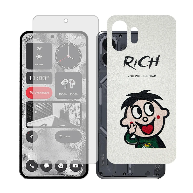 محافظ صفحه نمایش مات گلس مدل Together مناسب برای گوشی موبایل ناتینگ 2 Phone به همراه برچسب پوششی پشت گوشی