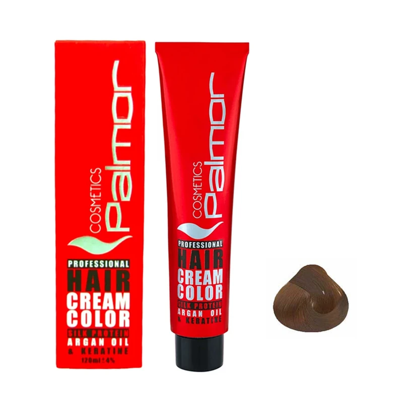 رنگ مو پالمور شماره 7.8 حجم 120 میلی لیتر رنگ بلوند نسکافه ای