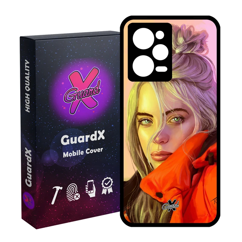 کاور گارد ایکس طرح Billie Eilish مدل Glass10217 مناسب برای گوشی موبایل شیائومی Redmi Note 12 Pro 5G/Poco X5 Pro 5G/Note 12 Pro Pro speed
