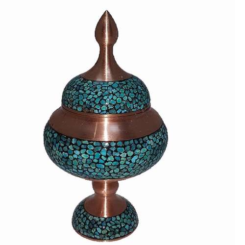 قندان فیروزه کوبی مدل پایه دار کد 041
