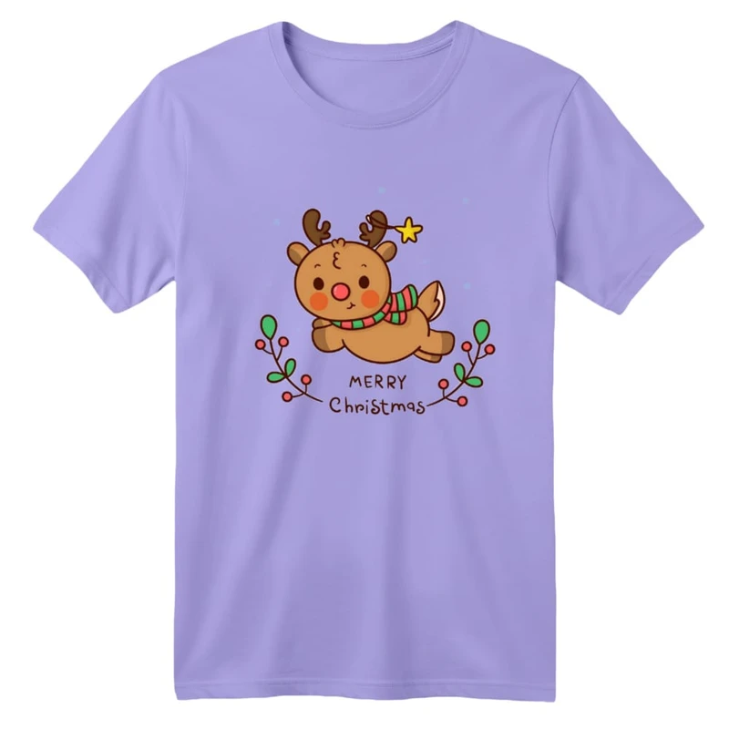 تی شرت آستین کوتاه بچگانه مدل گوزن کریسمس کد 10