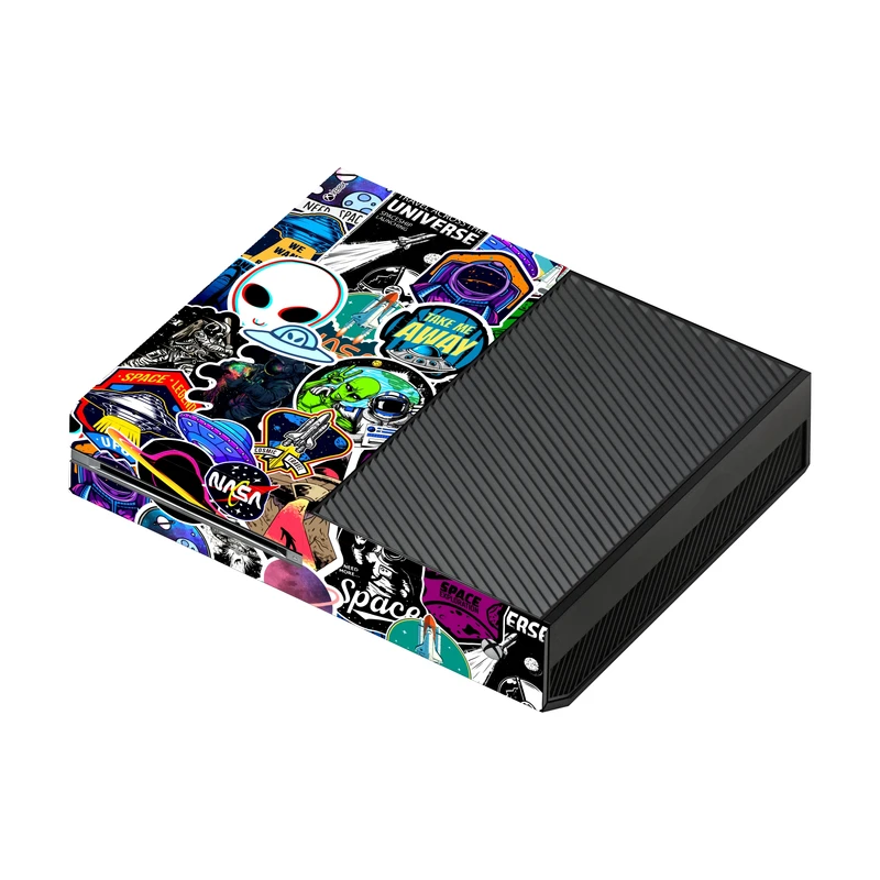 برچسب کنسول بازی Xbox One اس ای گییرز طرح Space Sticker Bomb