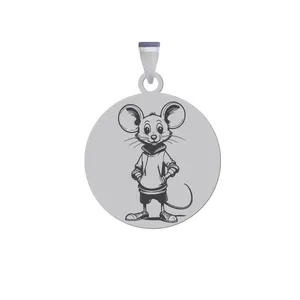 آویز گردنبند زنانه و مردانه هایکا مدل موش کد ja.h 218