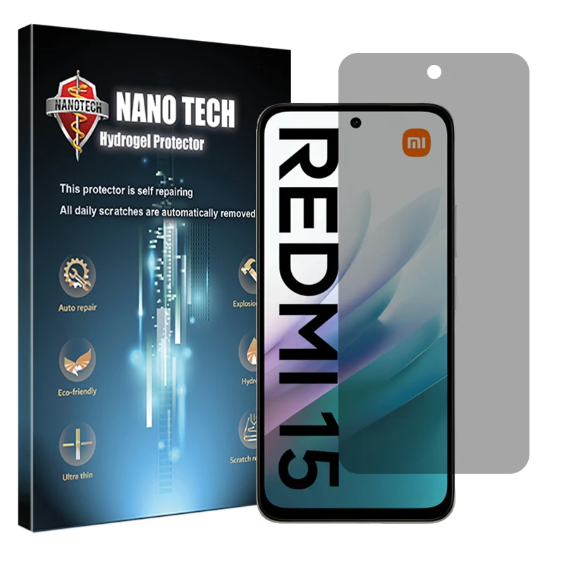 محافظ صفحه نمایش حریم شخصی نانو تک مدل Tough مناسب برای گوشی موبایل شیائومی Redmi 15 4G