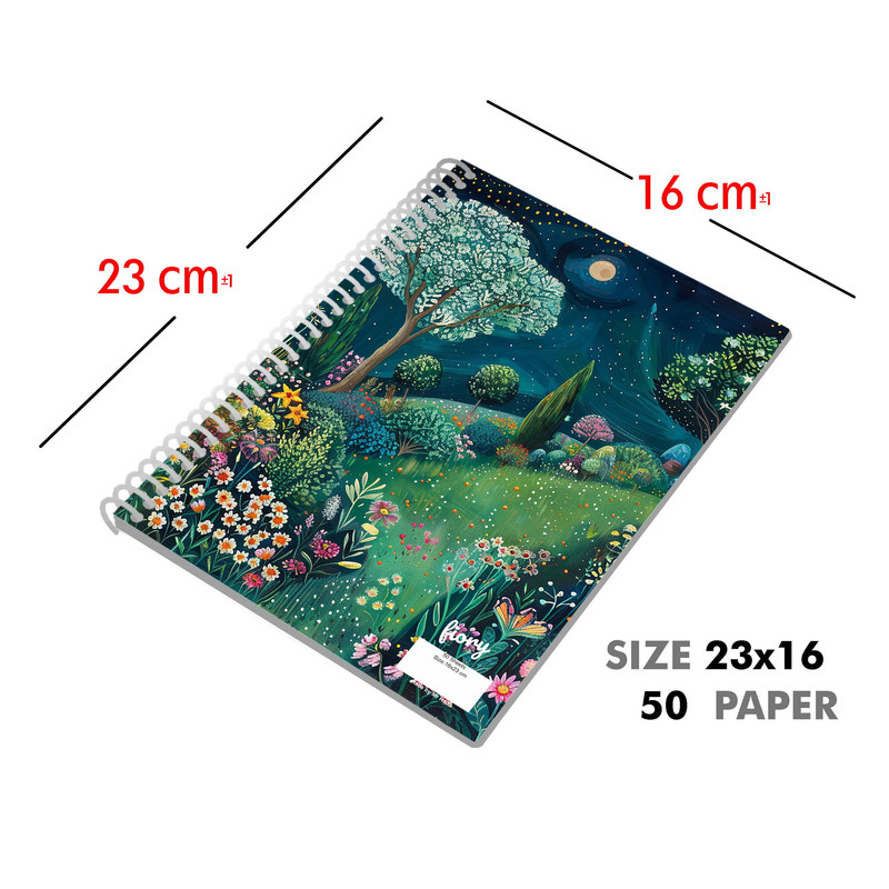 دفتر مشق 50 برگ مستر راد طرح شب های رویایی کد fiory 2720