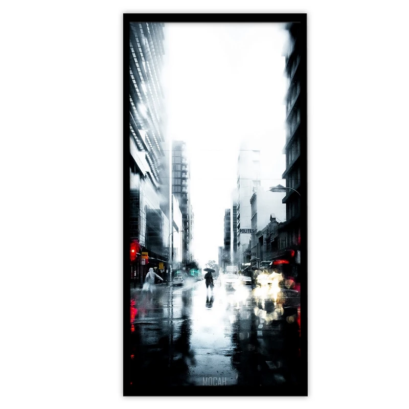 تابلو بکلیت طرح منظره ی شهری و بارانی مدل B-S1301