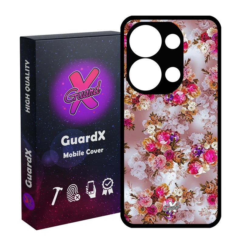 کاور گارد ایکس طرح گل مدل Glass10333 مناسب برای گوشی موبایل شیائومی Redmi Note 13 Pro 4G / Poco M6 Pro 4G
