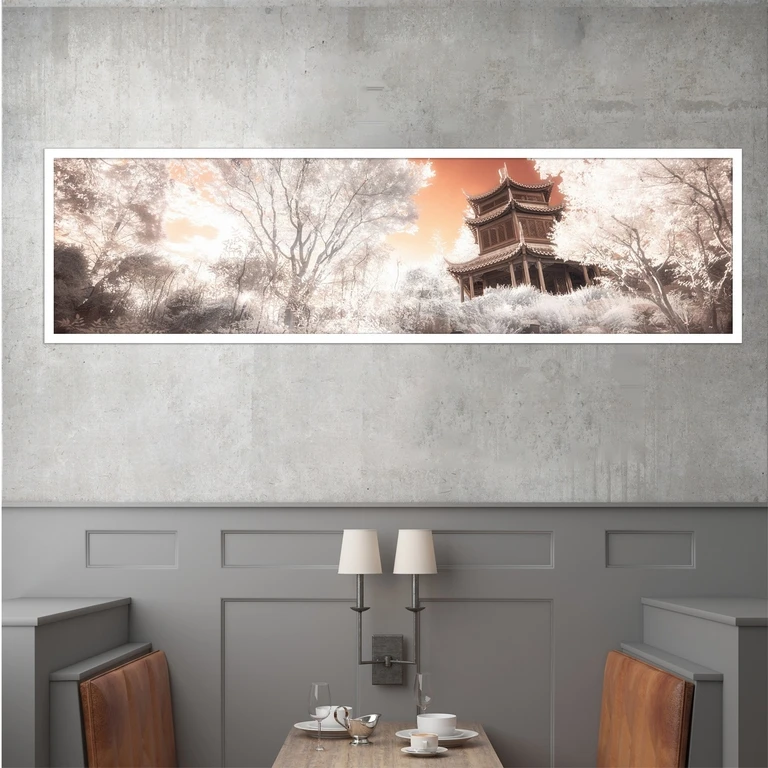 تابلو بکلیت طرح منظره بهار چینی مدل W-7381