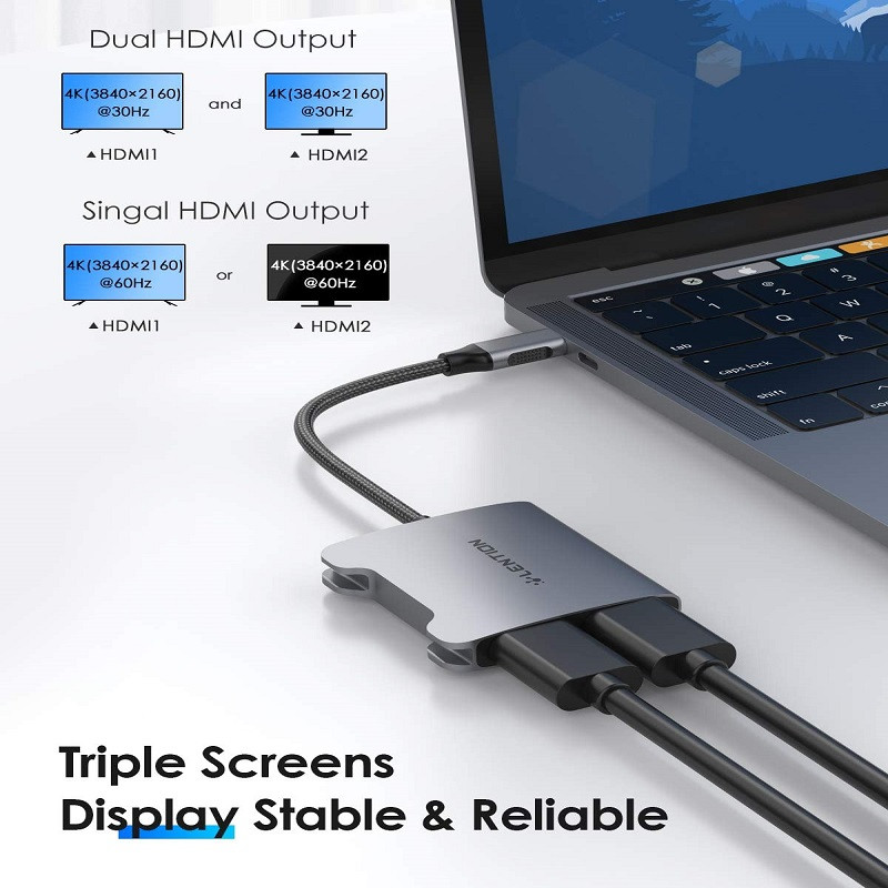 مبدل USB-C به HDMI/HDMI لنشن مدل CF53 3
