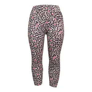 شلوار راحتی زنانه مدل heart leopard رنگ سفید