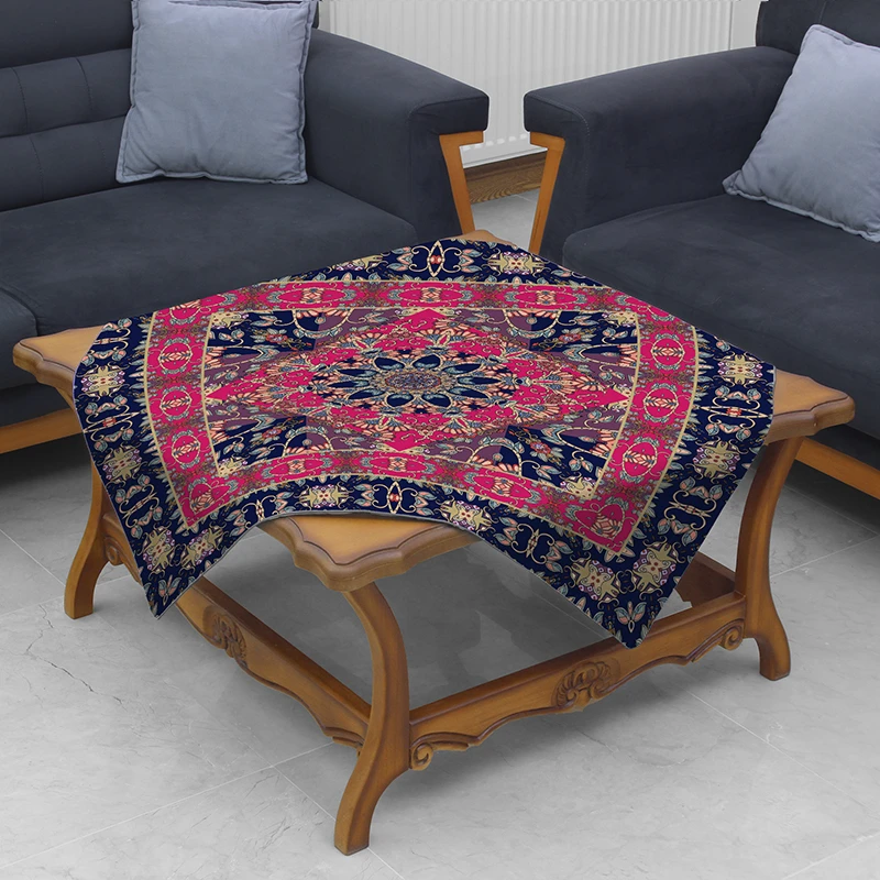 رومیزی مدل مخمل RM0019 سایز 95x95 سانتی‌متر