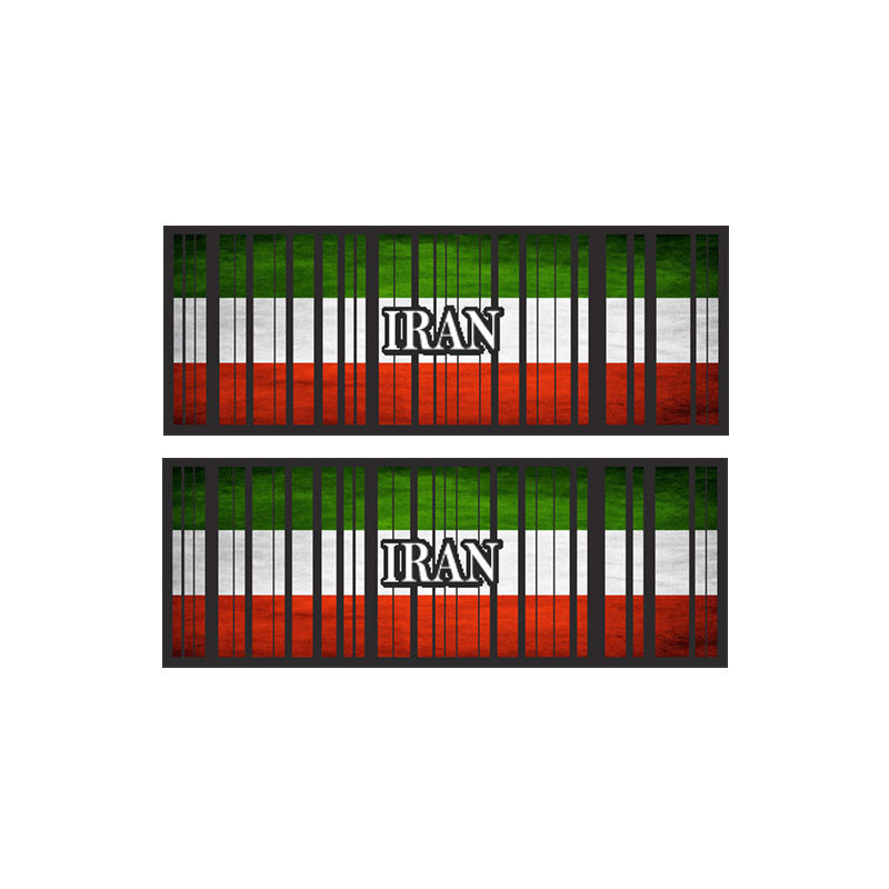  برچسب بدنه خودرو رایسان طرح لچکی ایران کد SL055 بسته دو عددی