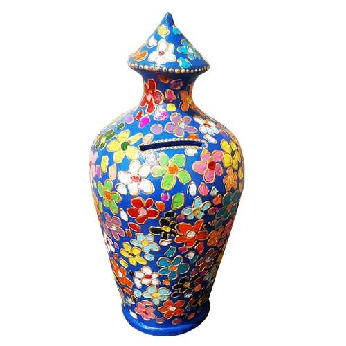 قلک سفالی طرح گل کد S103