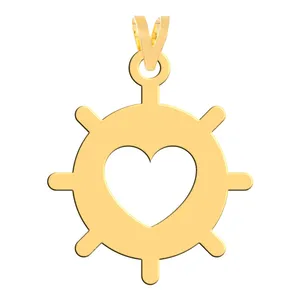 آویز گردنبند طلا 18 عیار زنانه فرشته مدل سکان قلب WNL-000336