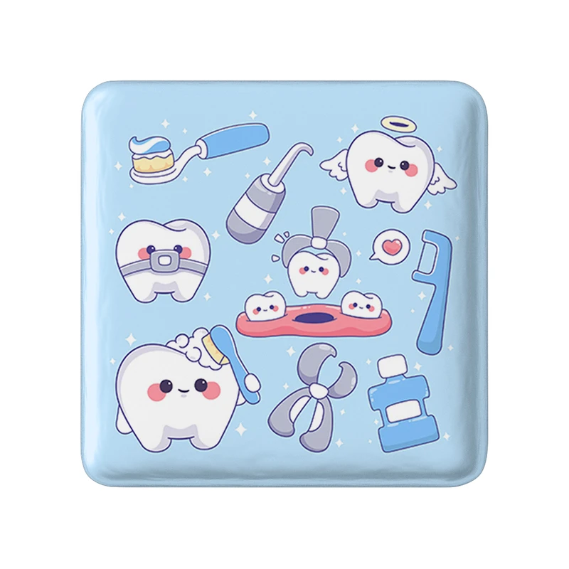 مگنت خندالو طرح دندان و دندان پزشکی کودکانه مدل مربعی کد 36731