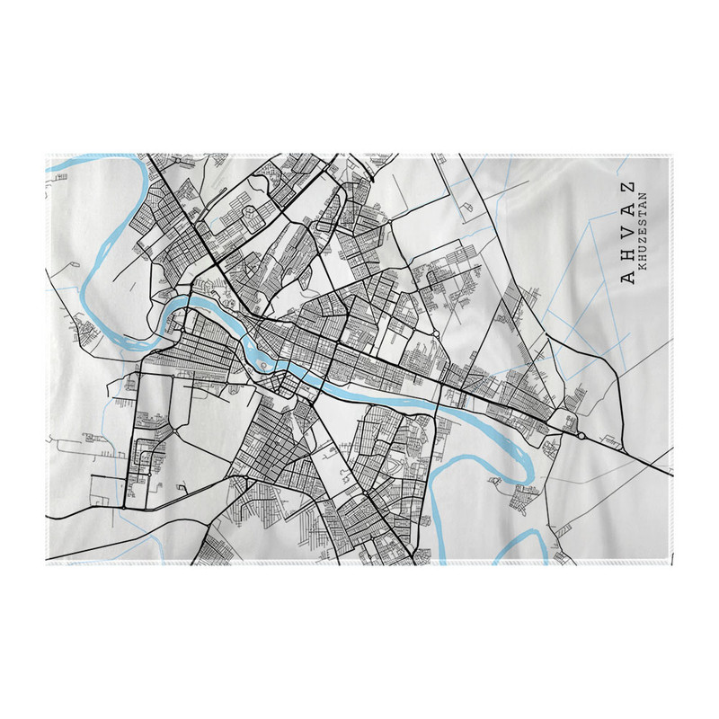 کاغذ کادو ترمه طراحان ایده مدل نقشه شهر اهواز کد map0507 سایز 57x37 سانتی متر