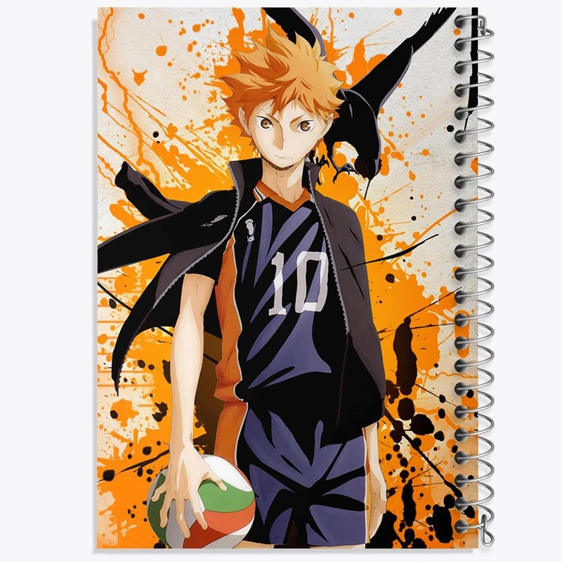 دفتر ژورنال نویسی 50 برگ خندالو مدل نقطه ای طرح هیناتا شویو انیمه هایکیو Haikyu کد 17752