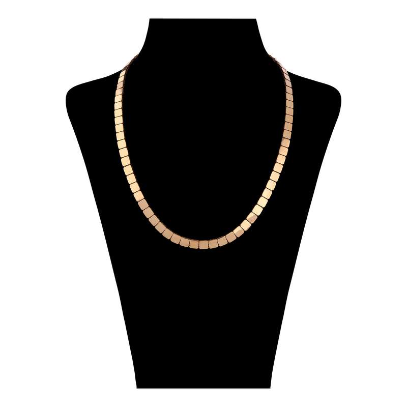 گردنبند طلا 18 عیار زنانه با طرح ونیزی (آجری) صلاحی گلد مدل 17128