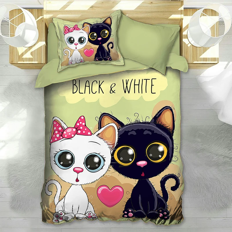 سرویس خواب مدل Two cats یک نفره 4 تکه