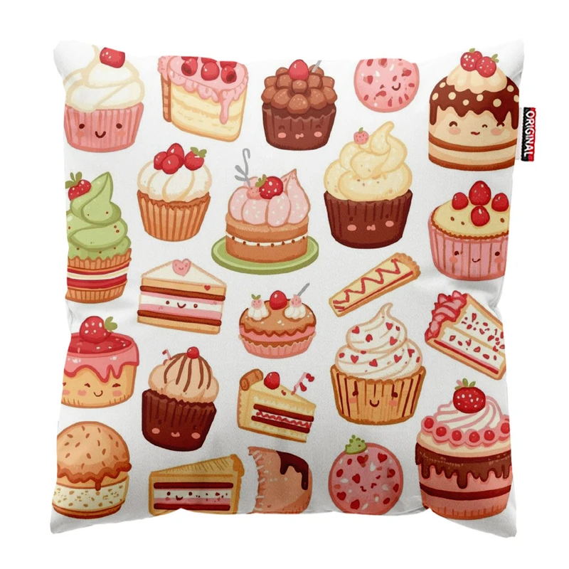 کوسن پاد آفرین مدل کاپ کیک کد 453 سایز 30*30 سانتی متر