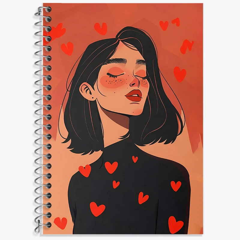 دفتر زبان 50 برگ خندالو مدل دو خط طرح دخترانه کد F7319