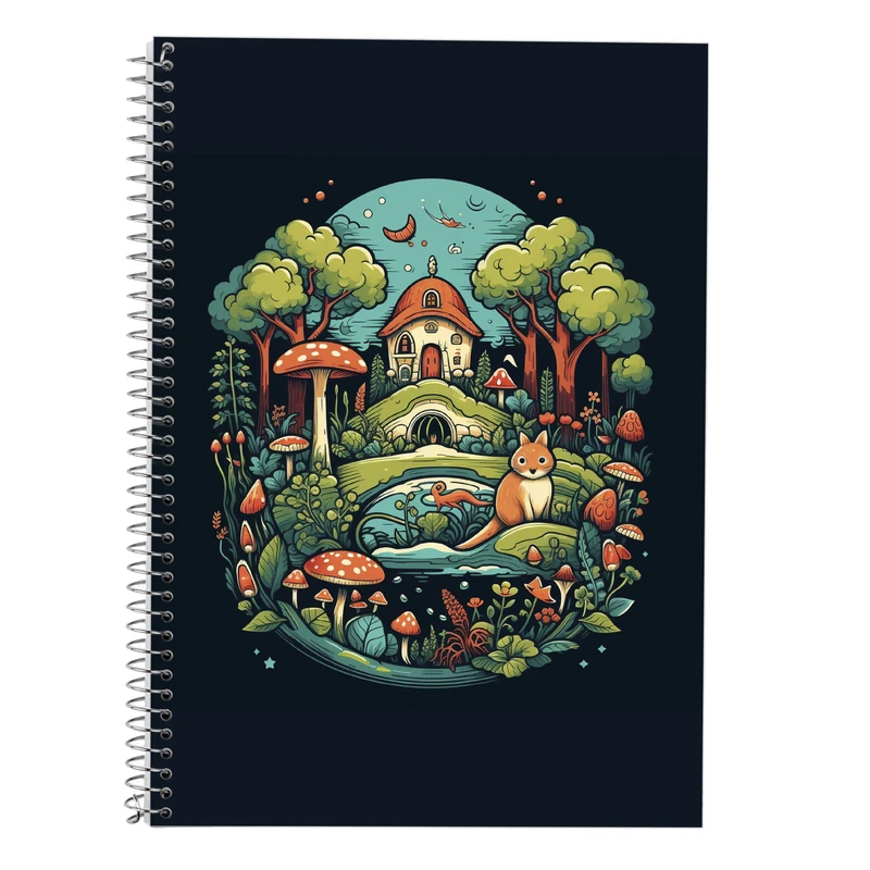 دفتر زبان 50 برگ مدوپد مدل سه خط طرح Ghibli کد DF2520