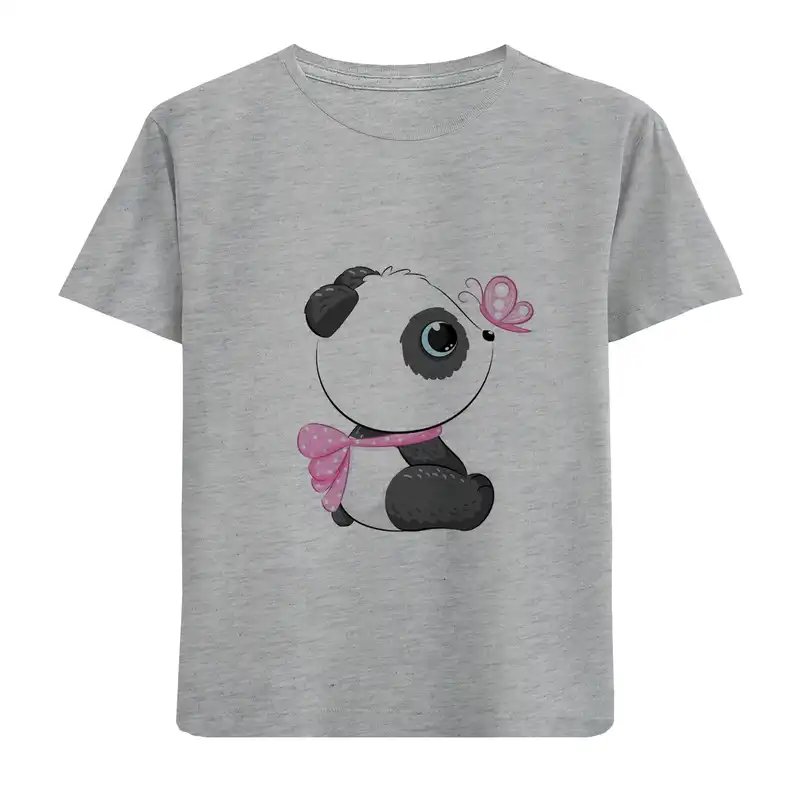 تی شرت آستین کوتاه بچگانه مدل بچه پاندا D247
