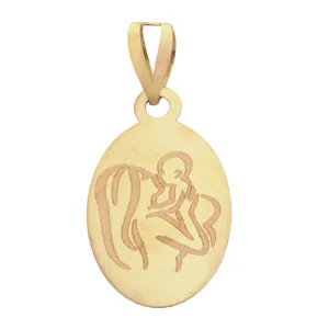 آویز گردنبند طلا 18 عیار زنانه طلای مستجابی مدل مادر حکاکی کد 1