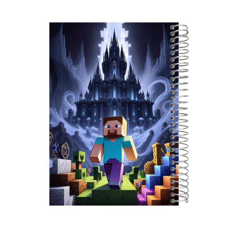 دفتر یادداشت 80 برگ نوتیوا سیمی طرح بازی ماینکرافت کد n144