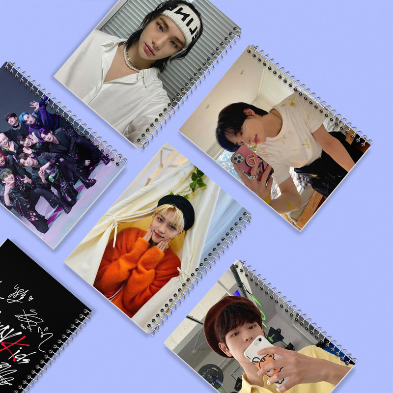 دفتر مشق 50 برگ خندالو طرح استری کیدز (Stray Kids) کد 784 مجموعه 6 عددی