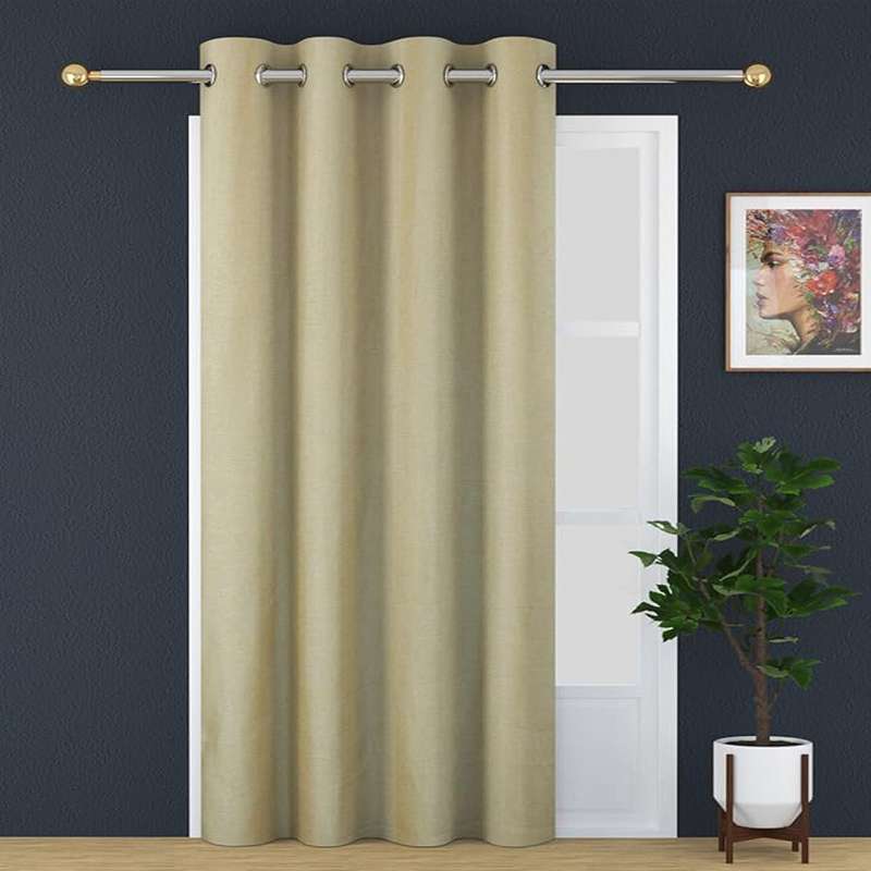 پرده مدل پانچ گونی بافت ریزبافت سایز 150x280 سانتی متر