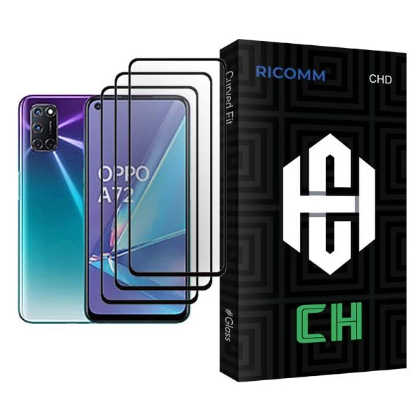 محافظ صفحه نمایش ریکام مدل CH Glass MIX003 مناسب برای گوشی موبایل اوپو A72 بسته سه عددی