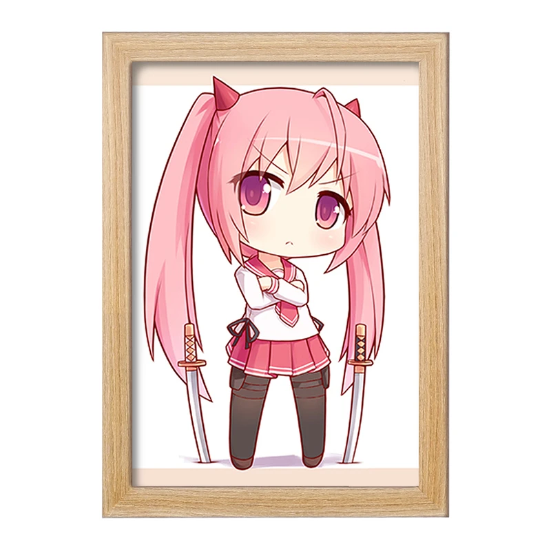 تابلو خندالو مدل انجو و هانزاکی انیمه گلوله سیاه کد 35840