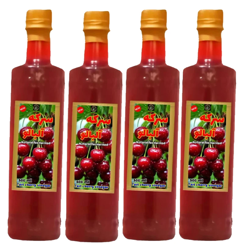 سرکه آلبالو سنتی سرکه سرا - 500 میلی لیتر بسته 4 عددی