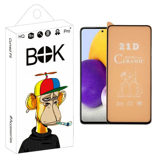 محافظ صفحه نمایش سرامیکی مات بوک مدل CeramiX مناسب برای گوشی موبایل سامسونگ Galaxy A72