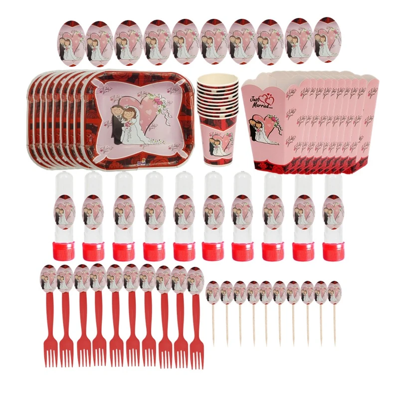 مجموعه 70 عددی پذیرایی تم تولد مدل سالگرد ازدواج