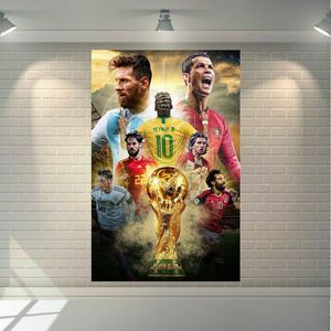 نقد و بررسی پوستر دیواری طرح ورزشی مدل ستارگان فوتبال جهان در جام جهانی کد FP276 توسط خریداران