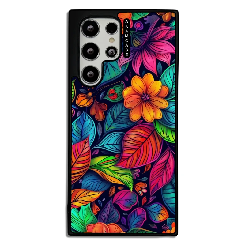کاور آکام مدل AMC-WSGS22U-FLOWERS-36 مناسب برای گوشی موبایل سامسونگ Galaxy S22 Ultra