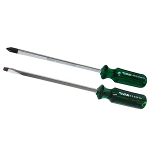 پیچ گوشتی دوسو و چهارسو ضربه خور تیوان مدل HT - 00615 مجموعه دو عددی 