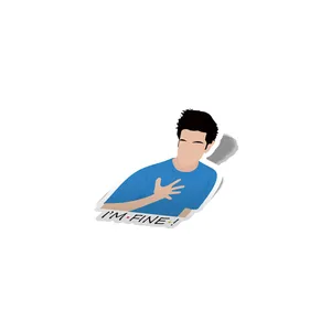 استیکر لپ تاپ لولو چندلر سریال فرندز FRIENDS CHANDLER کد 812